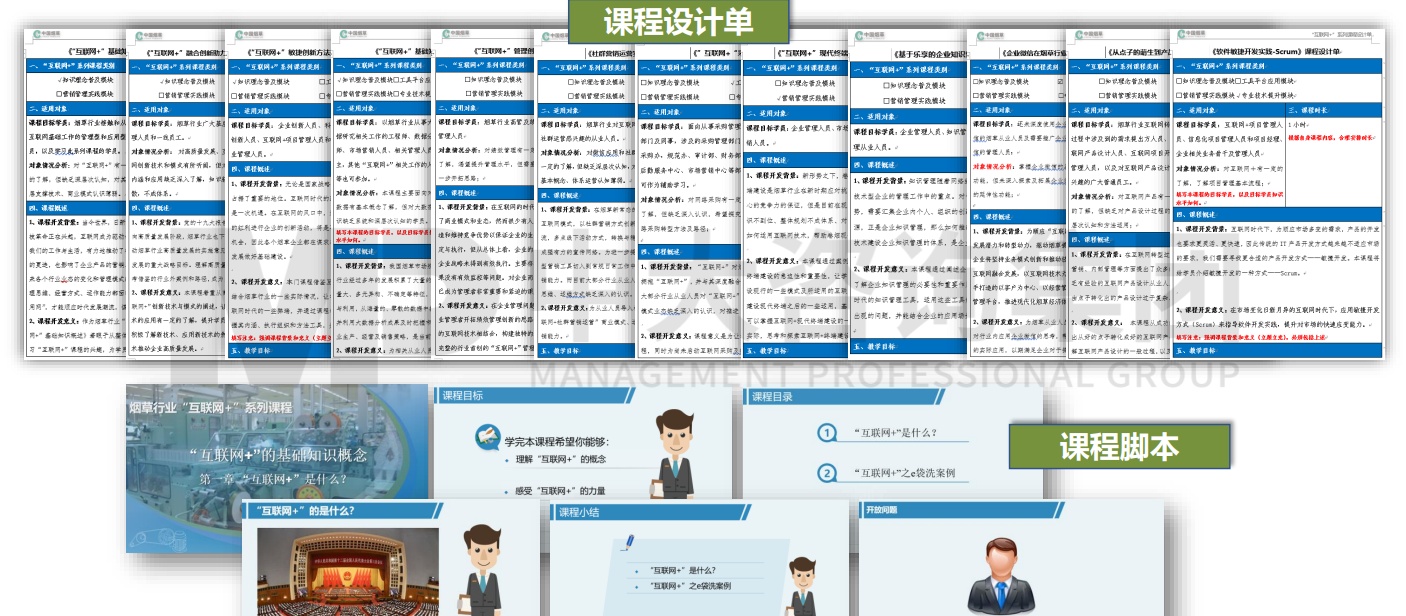 廣西中煙2019-2020年煙草行業(yè)互聯(lián)網(wǎng)+系列課程開發(fā)