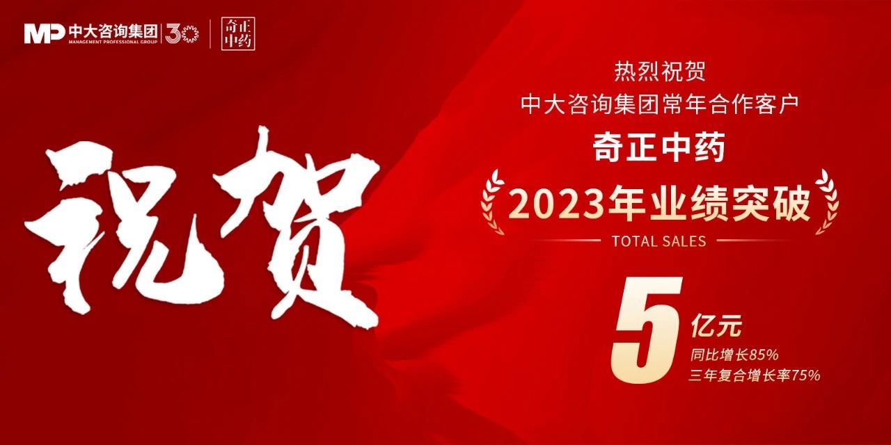 突破5億!祝賀中大咨詢合作客戶奇正中藥業績躍上新臺階 突破5億!祝賀中大咨詢合作客戶奇正中藥業績躍上新臺階
