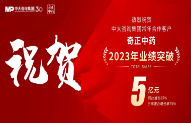 突破5億！祝賀中大咨詢合作客戶奇正中藥業(yè)績(jī)躍上新臺(tái)階