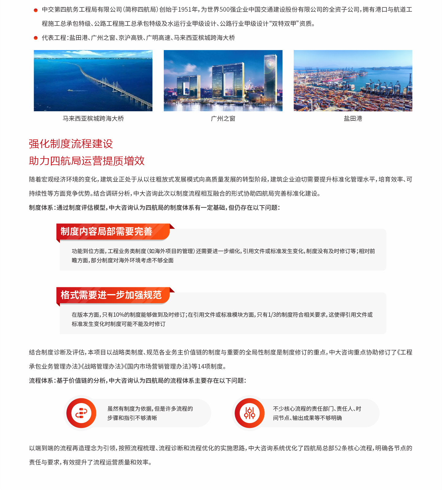 中交四航局制度流程體系優化項目